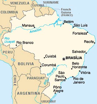 carte Brésil
