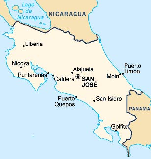 carte Costa Rica