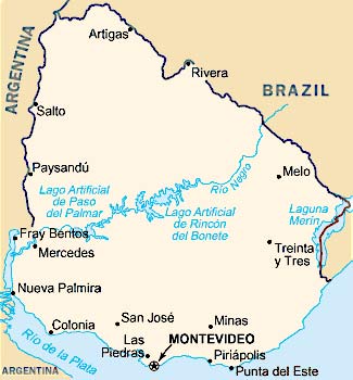 carte Uruguay